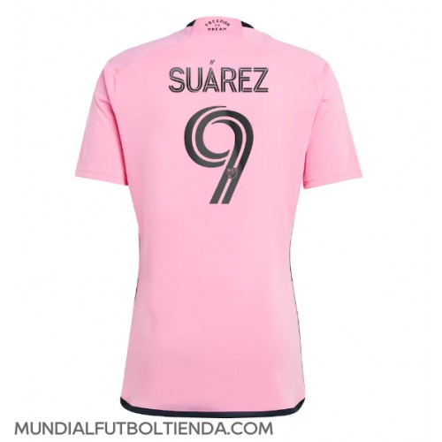 Camiseta Inter Miami Luis Suarez #9 Primera Equipación Replica 2024-25 mangas cortas
